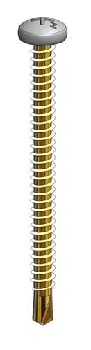 Brandschroef Staal VZ 4,8x50 mm Bolkop Phillips #2 RAL 9002 Grijswit