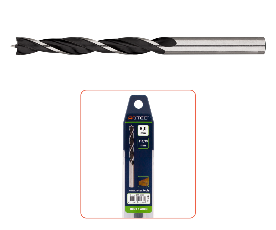 Houtspiraalboor ø12x96x151mm