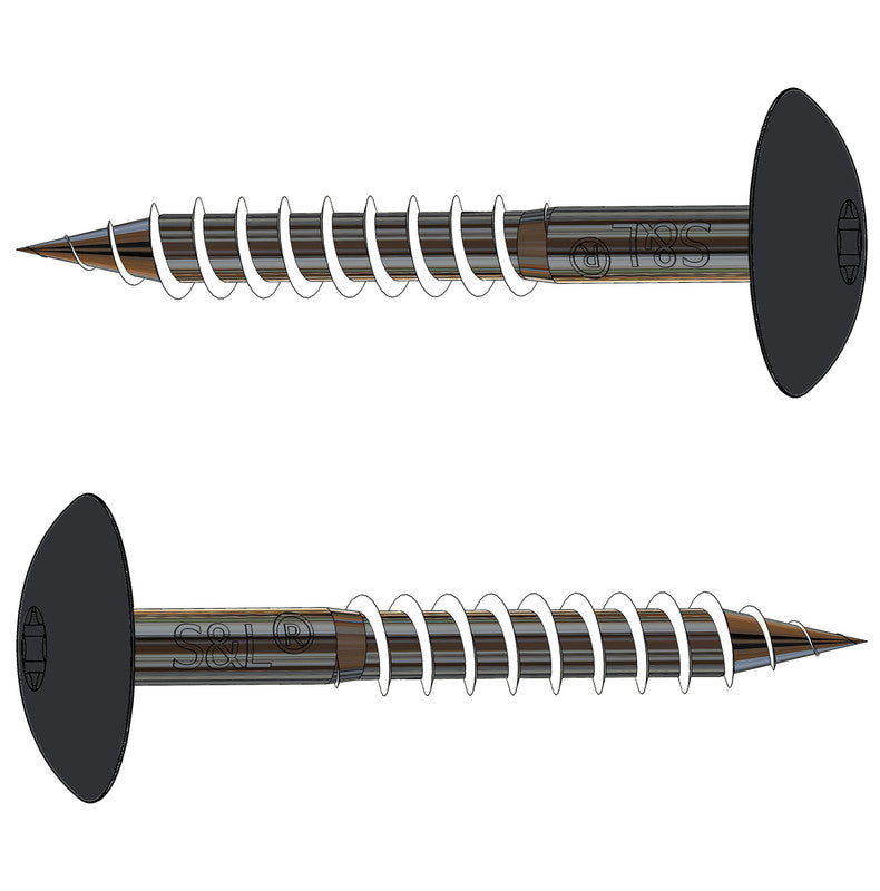 HPL gevelschroef 4,8x50mm RVS A2, RAL7021 (Zwartgrijs) voor gebruik in bijv. Trespa