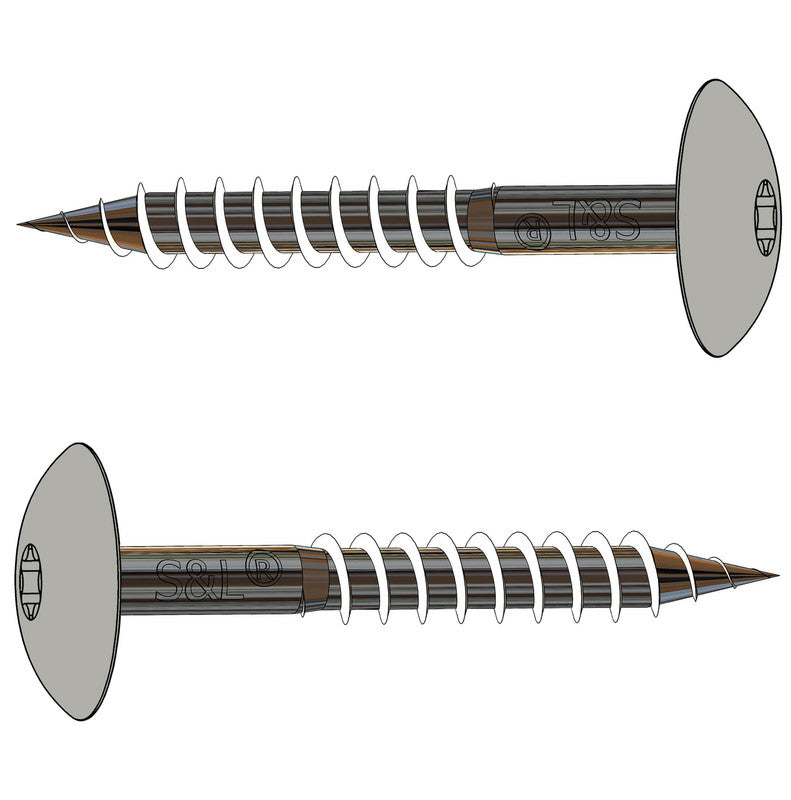 HPL gevelschroef 4,8x60mm RVS A2, RAL7038 (Agaatgrijs) voor gebruik in bijv. Trespa