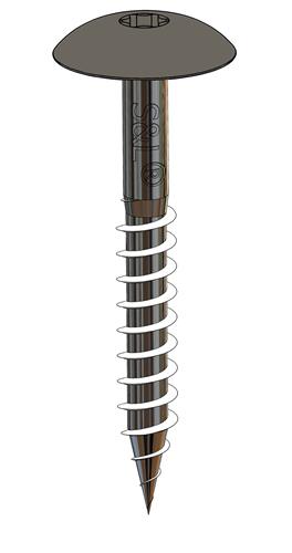 HPL gevelschroef 4,8x50mm RVS A2, RAL7039 (Kwartsgrijs) voor gebruik in bijv. Trespa