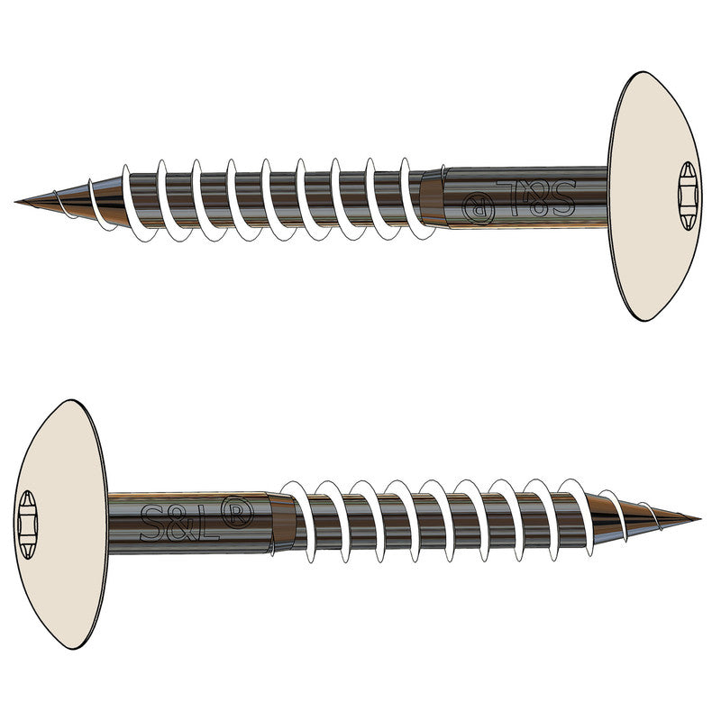 HPL gevelschroef 4,8x50mm RVS A2, RAL9001 (Crèmewit) voor gebruik in bijv. Trespa