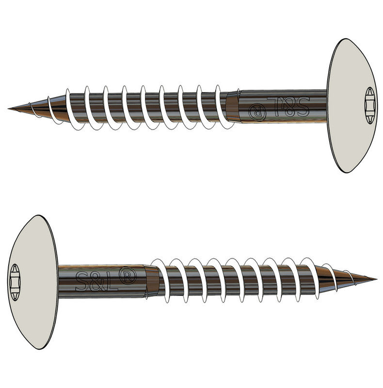 HPL gevelschroef 4,8x32mm RVS A2, RAL9002 (Grijswit) voor gebruik in bijv. Trespa