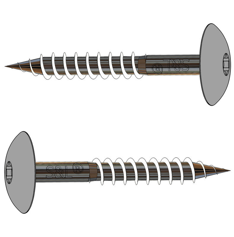 HPL gevelschroef 4,8x38mm RVS A2, RAL9006 (Wit aluminium) voor gebruik in bijv. Trespa