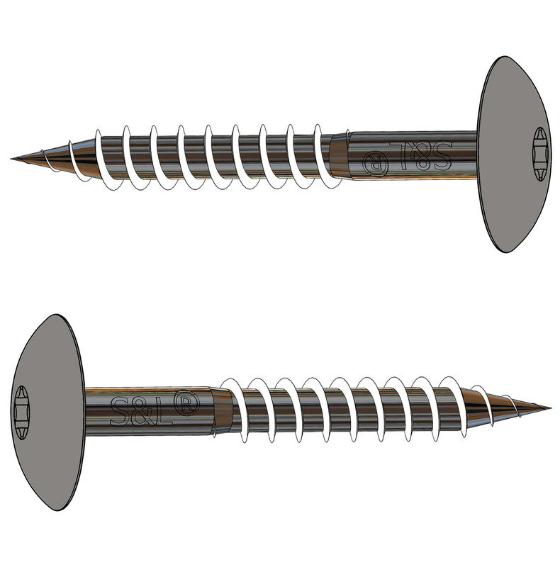 HPL gevelschroef 4,8x38mm RVS A2, RAL9007 (Grijs aluminium) voor gebruik in bijv. Trespa