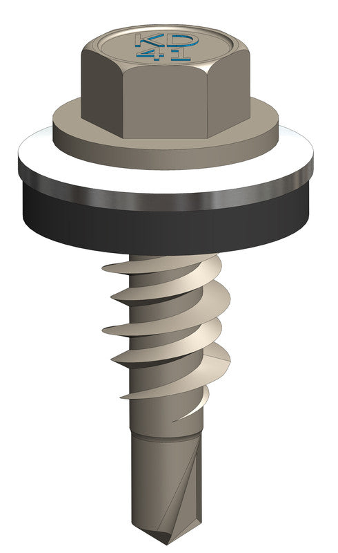 410 HiLo Zelfborende Schroef 6,3x25 - RVS SUS410 - Ring 16 mm - BLANK