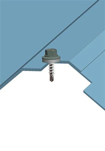 Farmerschroef 4,8x20 mm - staal verzinkt met alu ring, boorpunt 1 - 10B19 (Mushroom)