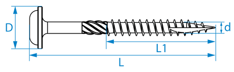 Verzinkte tellerkop houtbouwschroef (QZ) 8.0x200/100 Torx-40, Staal verzinkt