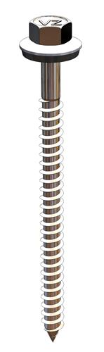 Façade schroef 6,5x115 mm - Type A, staal verzinkt met 16 mm afdichtingsring - RAL7016