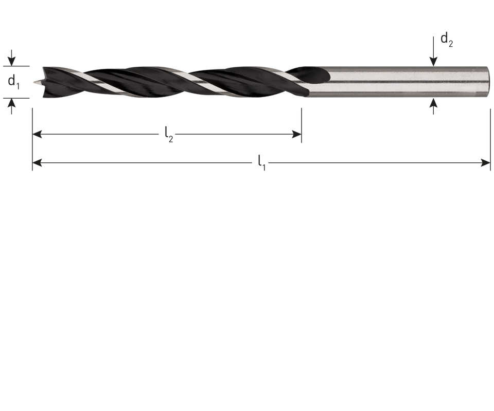 Houtspiraalboor ø4x43x75mm