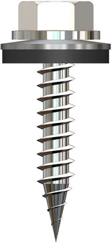 Solarschroef Bi-metaal RVS A2 6.0x25 zeskantkop met flens en ring