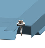 Solarschroef Bi-metaal RVS A2 6.0x25 zeskantkop met flens en ring