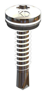 RVS Bi-metaal Boorschroef 5,5x27 mm met 12 mm Afdichtingsring - RAL7016 Antracietgrijs, Boorpunt #2