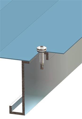 RVS Bi-metaal Boorschroef 5,5x27 mm met 12 mm Afdichtingsring - RAL9005 Gitzwart, Boorpunt #2