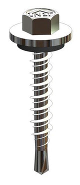 SS1 HiLo Schroef - 5,5 x 35 mm - #1 - Verzinkt met EPDM - RAL9005M Mat Zwart