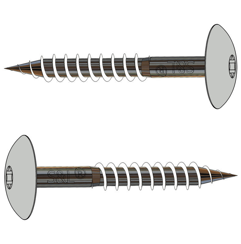 HPL gevelschroef 4,8x60mm RVS A2, RAL7035 (Lichtgrijs) voor gebruik in bijv. Trespa