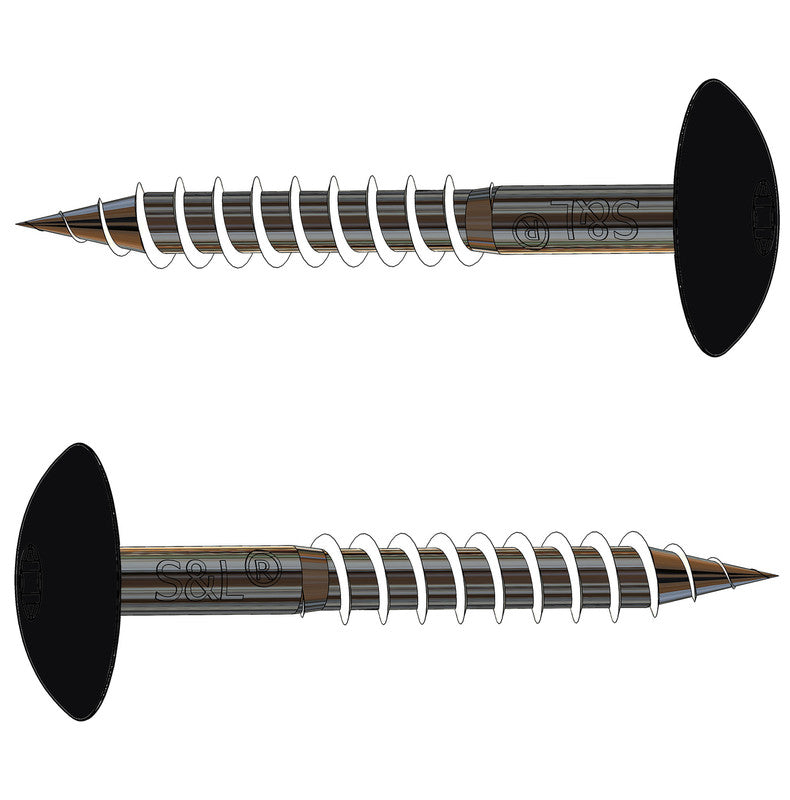 HPL gevelschroef 4,8x38mm RVS A2, RAL9005 (Gitzwart) voor gebruik in bijv. Trespa