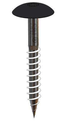 HPL gevelschroef 4,8x25mm RVS A2, RAL9011 (Grafietzwart) voor gebruik in bijv. Trespa