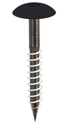 HPL gevelschroef 4,8x50mm RVS A2, RAL9011 (Grafietzwart) voor gebruik in bijv. Trespa