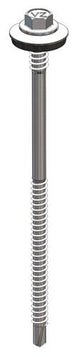 Sandwichpaneelschroef 6,3/5,5x135 mm - staal, Ruspert Silver met 16 mm afdichtingsring
