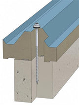 Sandwichpaneelschroef 6,3/6,1x180 mm - staal, Ruspert Silver met 16 mm afdichtingsring - voor betonmontage