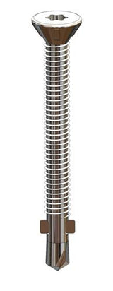 Zelfborende schroef 6,3x90, staal verzinkt, boorpunt #4 - Met vleugels voor het bevestigen van hout op staal.